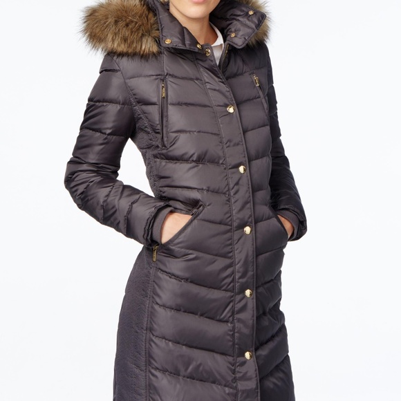 Michael Kors Jackets & Blazers - MICHAEL KORS Chocolate Brown Down Puffer Coat XS